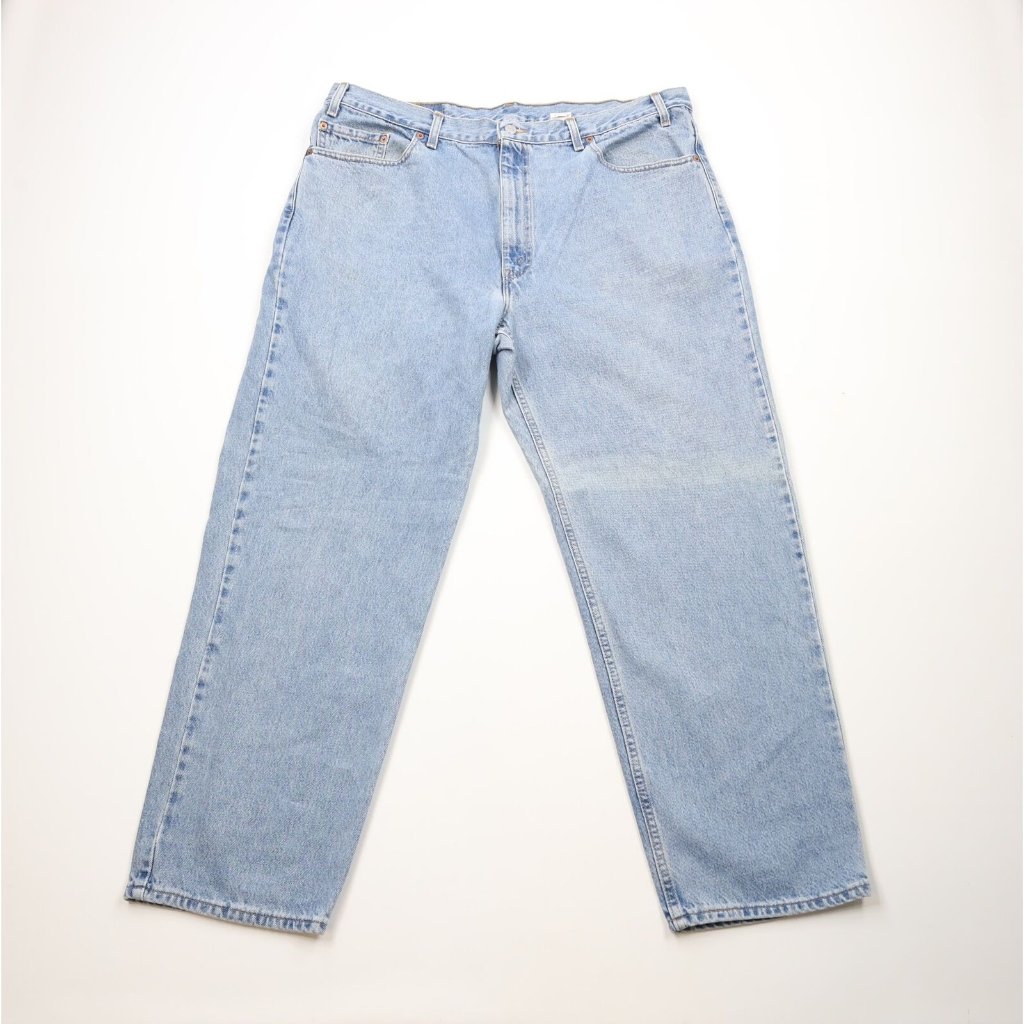 Vtg Y2k 2002 Levis 550 Mens 42x30 Distressed Relaxed Fit Denim Jeans Blue Usa